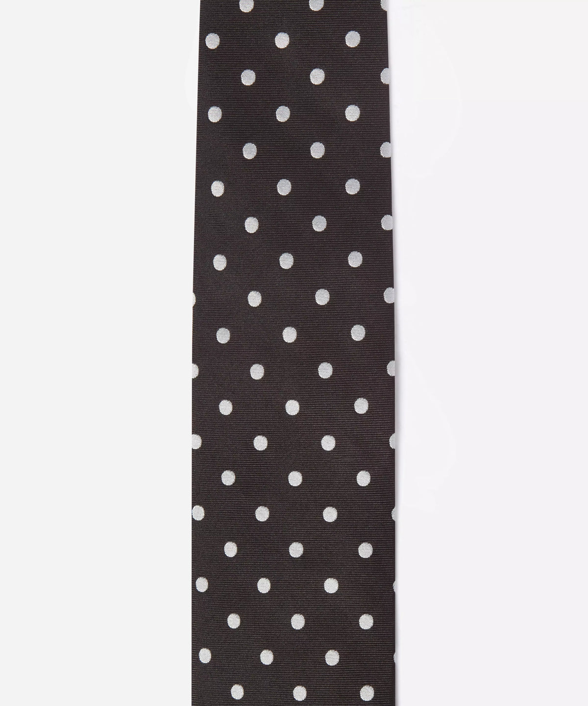 Black & White Polka Dot Silk Woven Tie