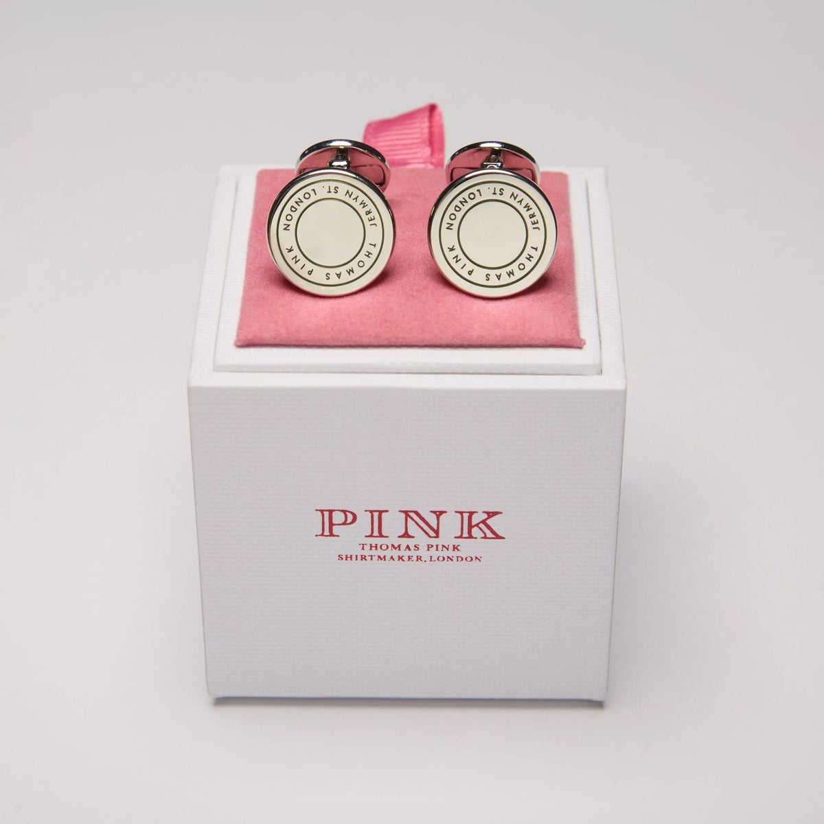 Deep Green Enamel Jermyn St Cufflinks Silver Finish