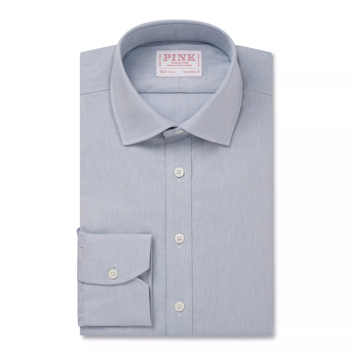 Pale Blue Tailored Fit Chambray Formal Shirt