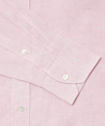 Pale Pink Tailored Fit Essential Linen Formal Shirt