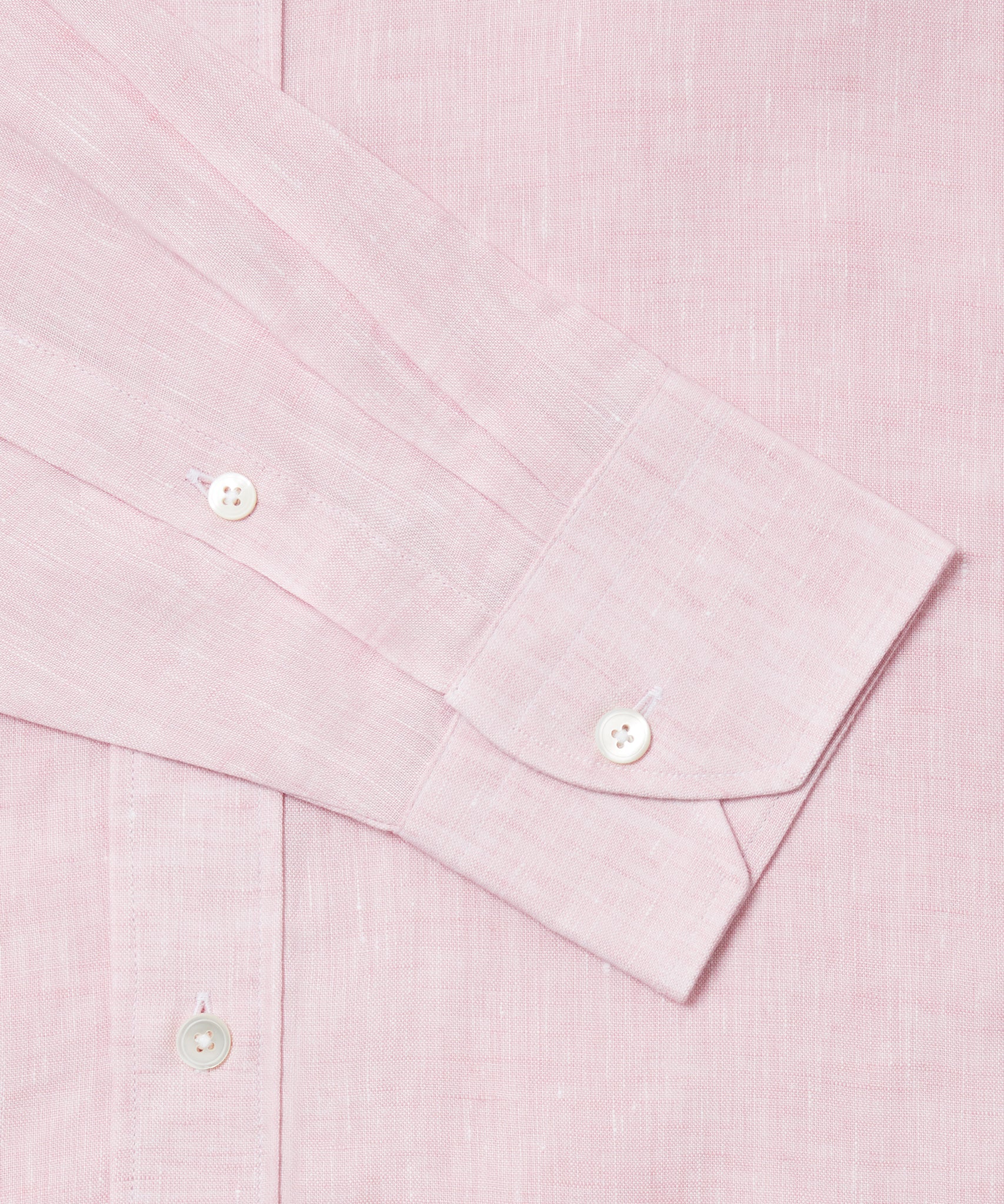 Pale Pink Tailored Fit Essential Linen Formal Shirt